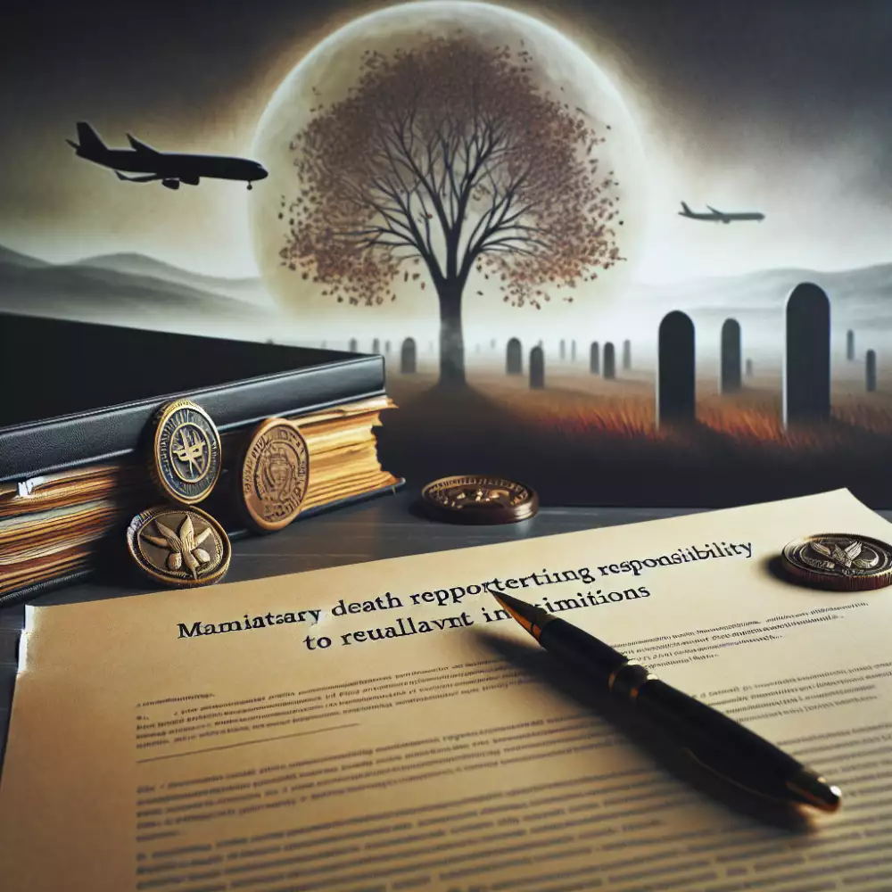 oznamovací povinnost při úmrtí